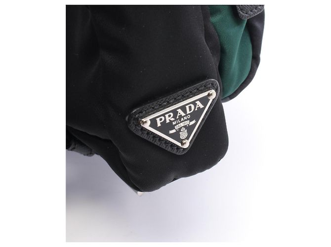 Borsa a Spalla Prada Camouflage Nero Multicolore Verde - vista 5