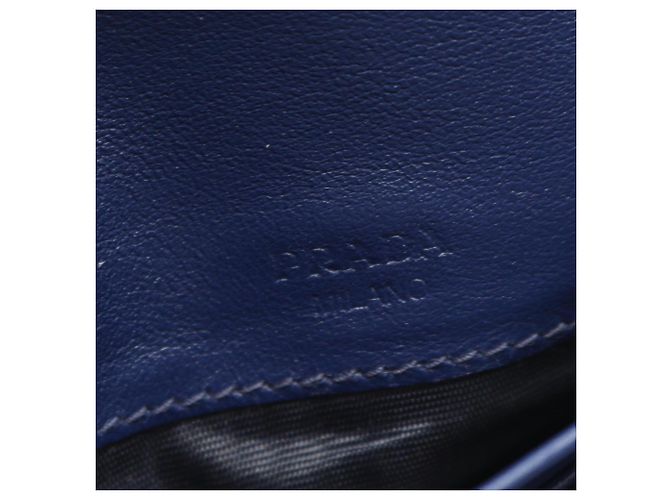 Cartera larga bi-fold acolchada Prada Azul - vista 4