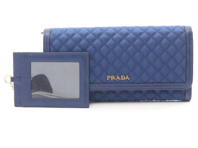 Cartera larga bi-fold acolchada Prada Azul - vista 5