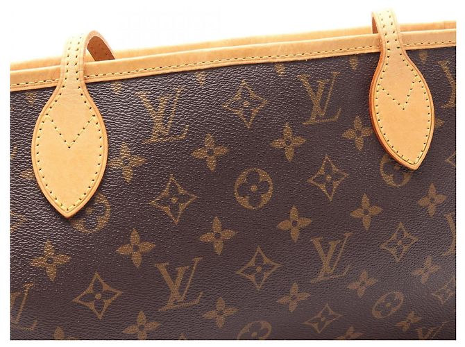 Borsa Tote Louis Vuitton Neverfull MM Monogram Marrone - vista 10