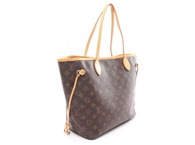 Borsa Tote Louis Vuitton Neverfull MM Monogram Marrone - vista 2