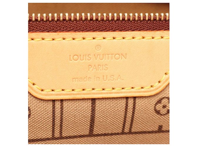 Borsa Tote Louis Vuitton Neverfull MM Monogram Marrone - vista 4