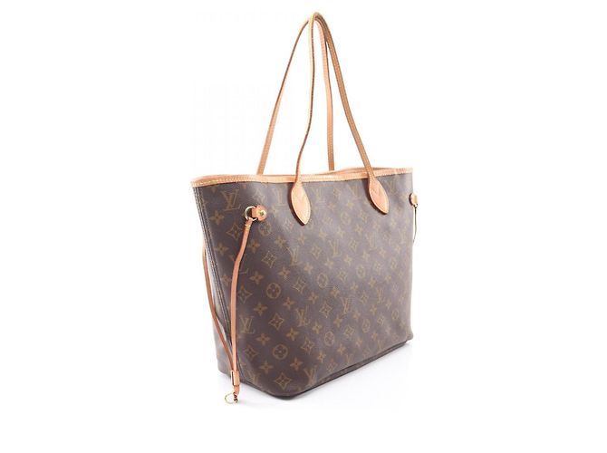 Borsa Tote Louis Vuitton Neverfull MM Monogram Marrone - vista 2