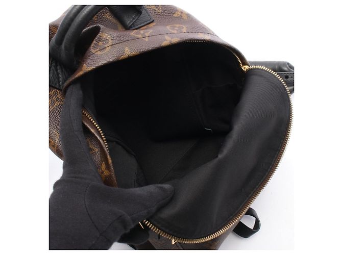 Zaino/Borsa Louis Vuitton Palm Springs PM Marrone Nero - vista 3