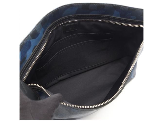 Borsa a tracolla Louis Vuitton Hunter Damier Cobalt Camouflage Nero Blu - vista 3