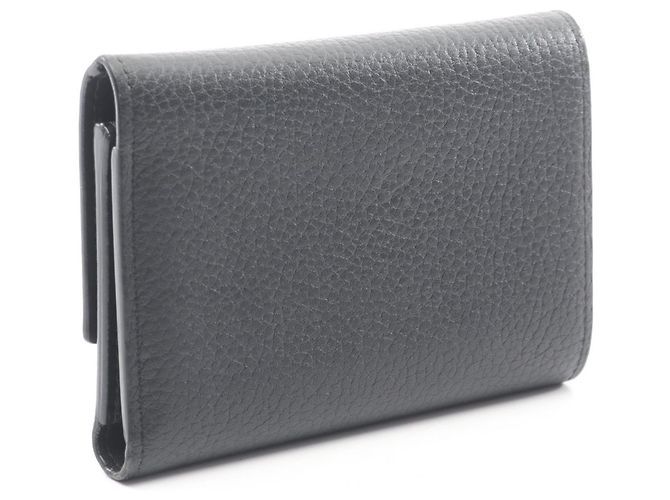 Cartera Louis Vuitton Portefeuille Capucines Compact Noir Tri-fold Wallet Negro - vista 2