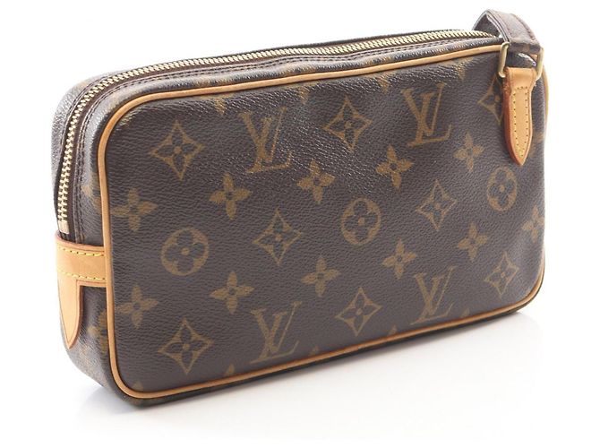 Borsa a Spalla Louis Vuitton Marly Bandoulière Monogram Marrone - vista 2