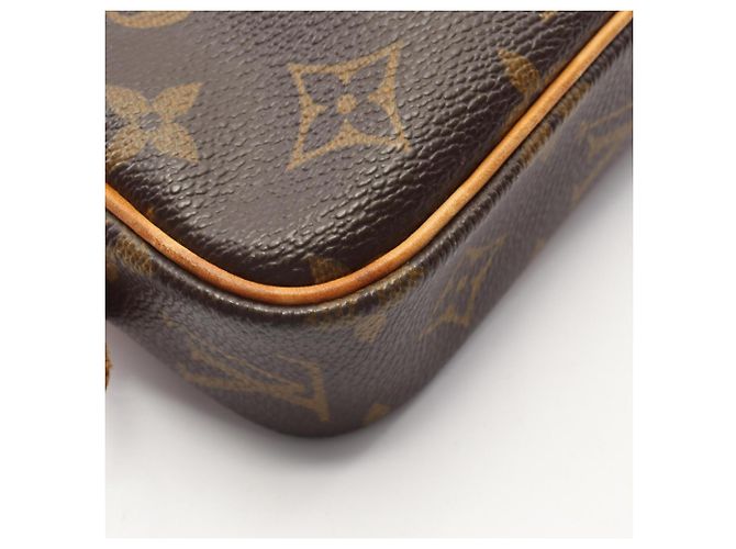 Borsa a Spalla Louis Vuitton Marly Bandoulière Monogram Marrone - vista 6