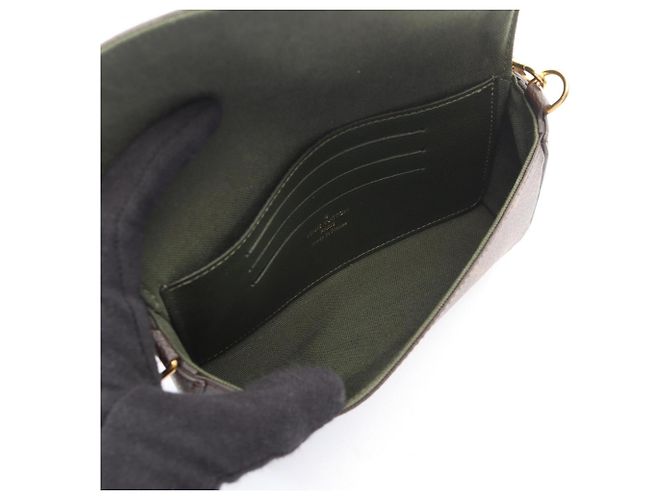 Louis Vuitton Multi Pochette Felicie Marrone Verde - vista 3