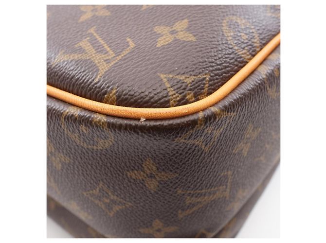 Borsa a Spalla Louis Vuitton Reporter GM Marrone Monogramma - vista 11