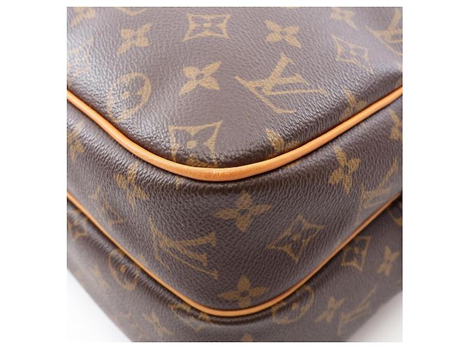 Borsa a Spalla Louis Vuitton Reporter GM Marrone Monogramma - vista 12