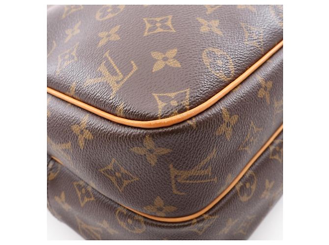 Borsa a Spalla Louis Vuitton Reporter GM Marrone Monogramma - vista 13