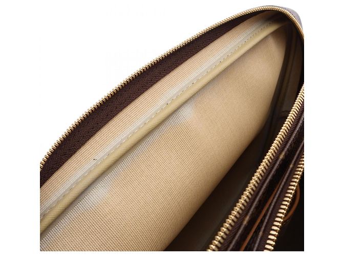 Borsa a Spalla Louis Vuitton Reporter GM Marrone Monogramma - vista 6