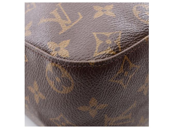 Borsa a Spalla Louis Vuitton Looping GM Monogram Marrone Monogramma - vista 9