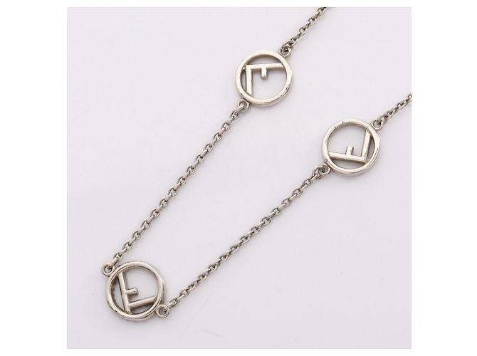 Collana F Fendi Argento in Acciaio Inossidabile e Strass - vista 2