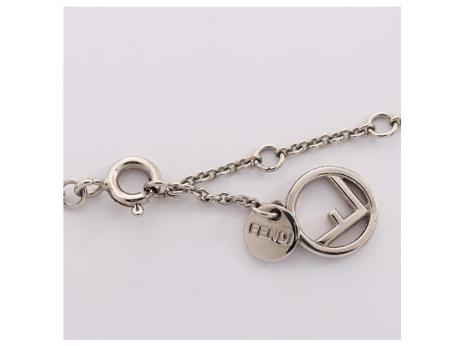 Collana F Fendi Argento in Acciaio Inossidabile e Strass - vista 4