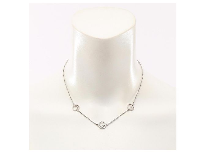 Collana F Fendi Argento in Acciaio Inossidabile e Strass - vista 5