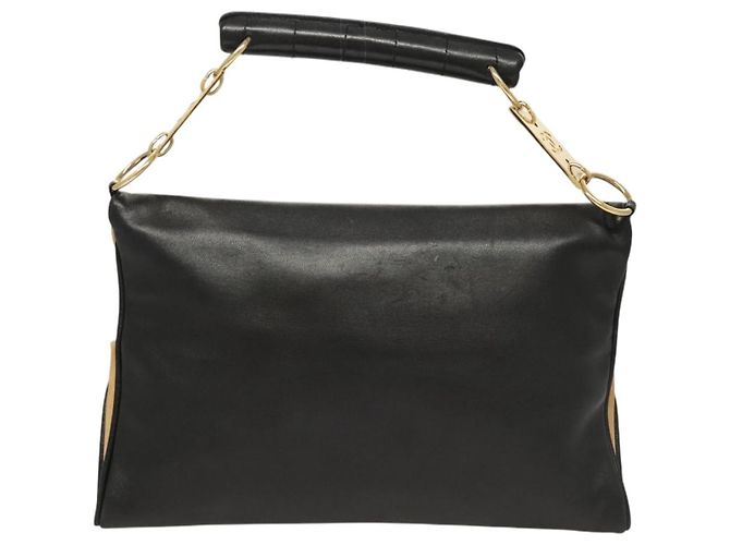 Borsa Chanel Chocolate Bar in agnello Beige - vista 2