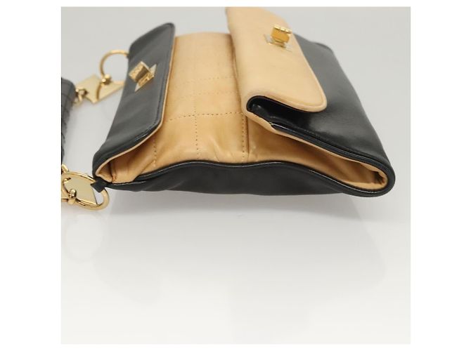 Borsa Chanel Chocolate Bar in agnello Beige - vista 4