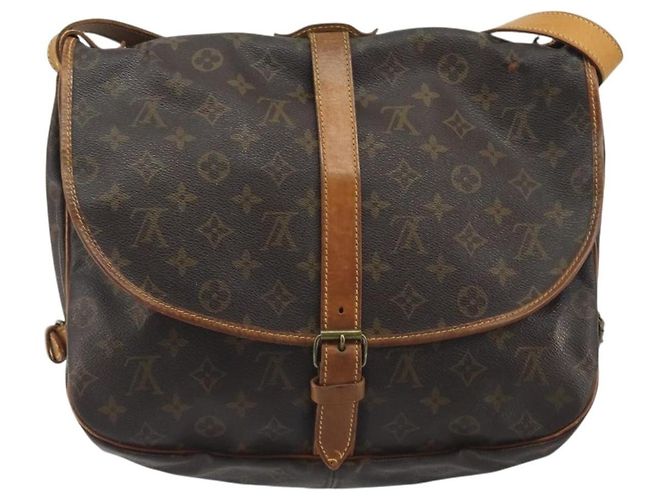 Louis Vuitton Saumur Monogram 35 Marrone - vista 2