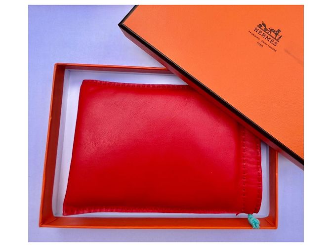 Pochette Pilo en cuero rojo Hermès box Roja - vista 2