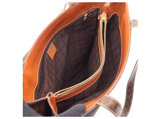Céline Bolso Tote Celine Macadam Castaño - vista 3
