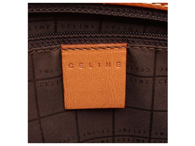 Céline Bolso Tote Celine Macadam Castaño - vista 4