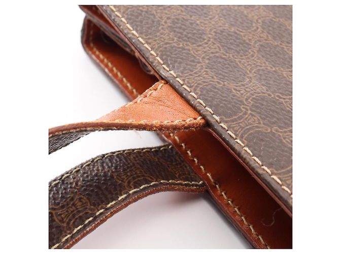 Céline Bolso Tote Celine Macadam Castaño - vista 8