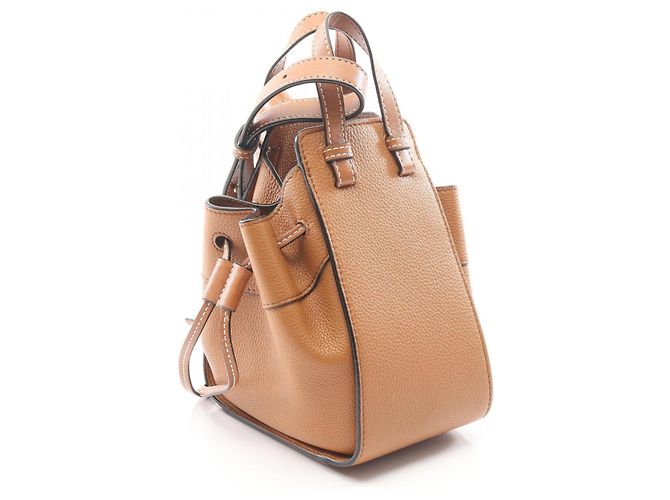 Borsa a coulisse Loewe Hammock Mini Marrone - vista 2