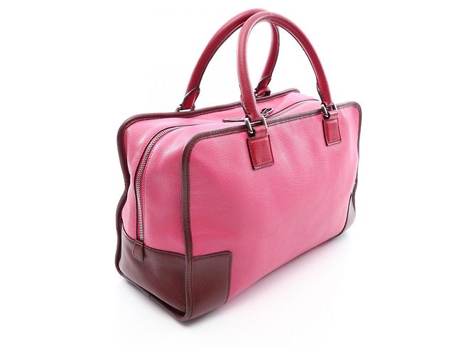 Borsa Loewe Amazona 36 Marrone Rosa Rosso - vista 2