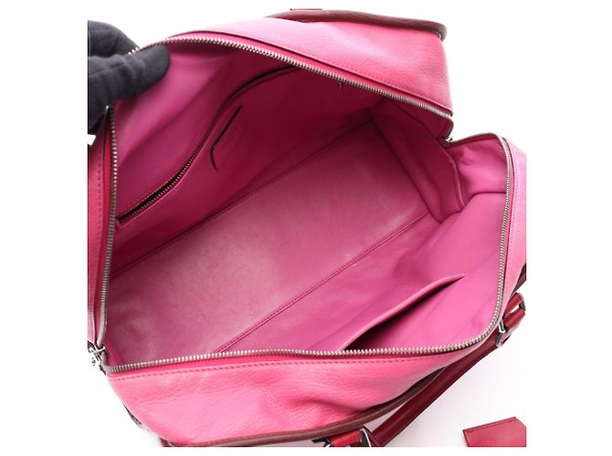 Borsa Loewe Amazona 36 Marrone Rosa Rosso - vista 3