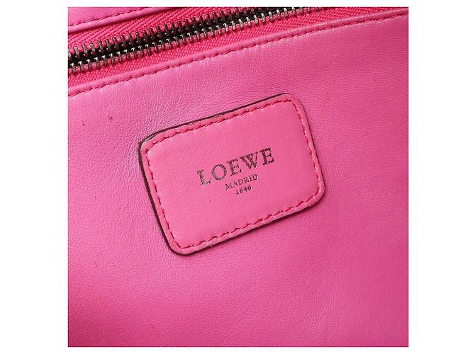 Borsa Loewe Amazona 36 Marrone Rosa Rosso - vista 4
