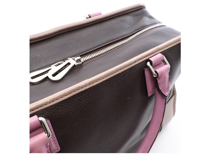 Borsa Loewe Amazona 36 Marrone Beige Porpora - vista 13