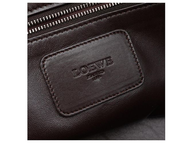 Borsa Loewe Amazona 36 Marrone Beige Porpora - vista 4