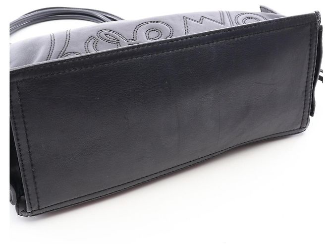Loewe Crown Logo schwarze Leder-Tote-Bag - Ansicht 10