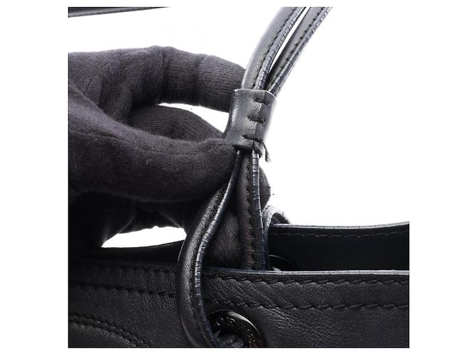 Loewe Crown Logo schwarze Leder-Tote-Bag - Ansicht 11