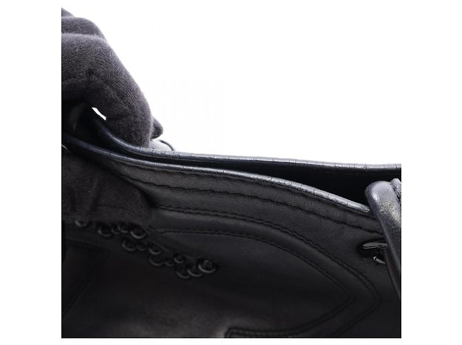 Loewe Crown Logo schwarze Leder-Tote-Bag - Ansicht 15