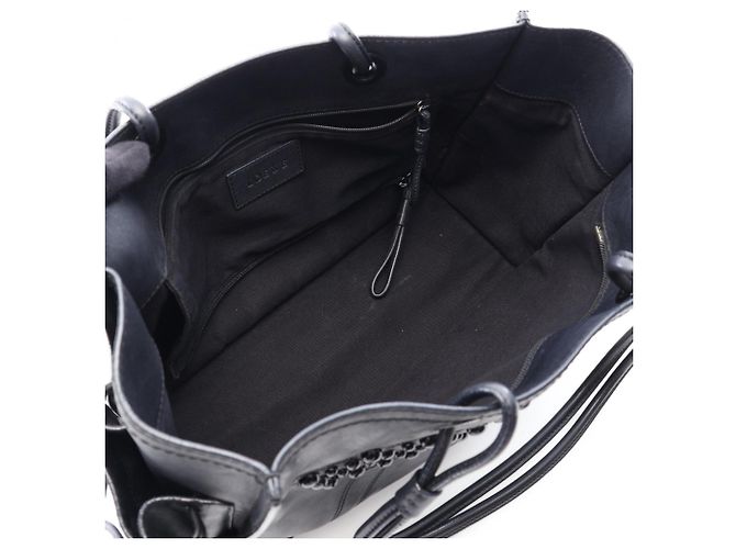 Loewe Crown Logo schwarze Leder-Tote-Bag - Ansicht 3