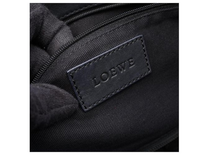 Loewe Crown Logo schwarze Leder-Tote-Bag - Ansicht 4