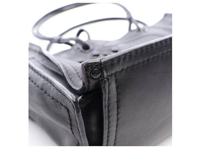 Loewe Crown Logo schwarze Leder-Tote-Bag - Ansicht 5