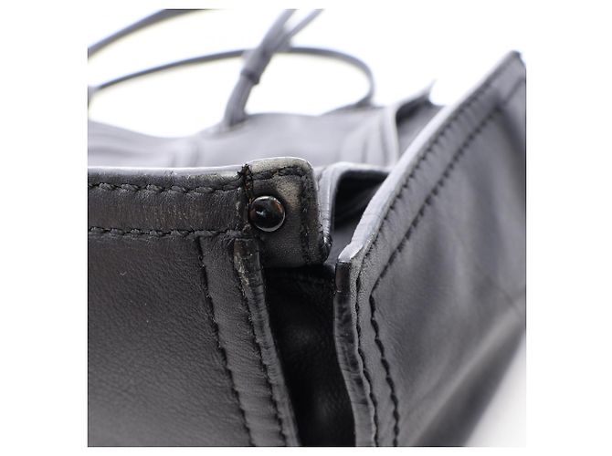 Loewe Crown Logo schwarze Leder-Tote-Bag - Ansicht 6