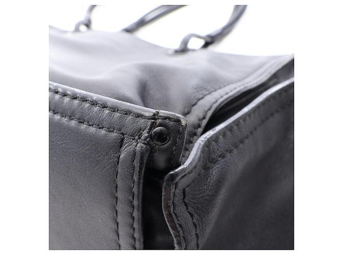 Loewe Crown Logo schwarze Leder-Tote-Bag - Ansicht 7