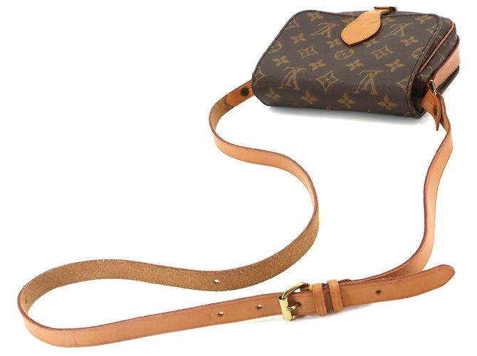 Borsa a tracolla Louis Vuitton Mini Cartouchiere Monogram Marrone Monogramma - vista 5
