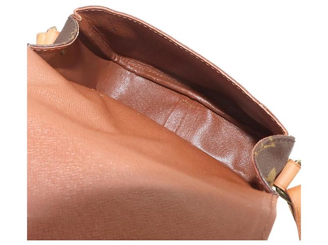 Borsa a tracolla Louis Vuitton Mini Cartouchiere Monogram Marrone Monogramma - vista 7