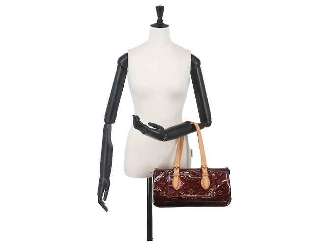 Borsa a Spalla Louis Vuitton Monogram Vernis Rosewood Avenue Bordò - vista 10