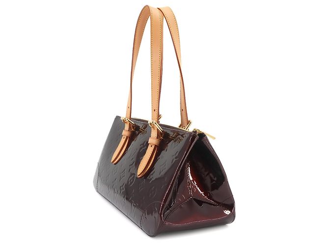 Borsa a Spalla Louis Vuitton Monogram Vernis Rosewood Avenue Bordò - vista 3