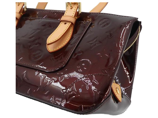 Borsa a Spalla Louis Vuitton Monogram Vernis Rosewood Avenue Bordò - vista 8