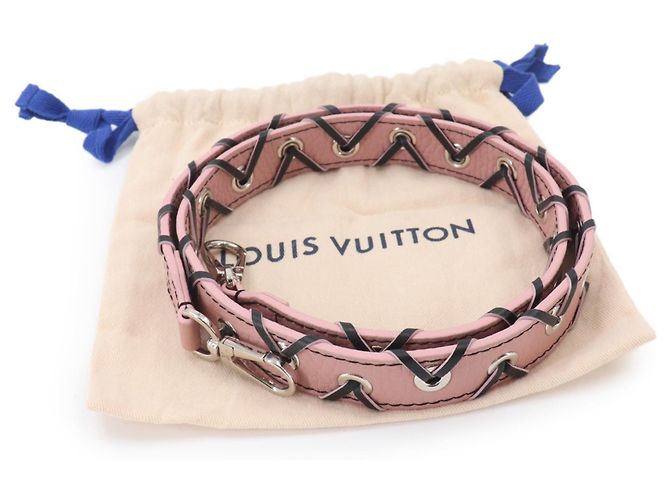 Tracolla in pelle Louis Vuitton Nero Rosa - vista 2