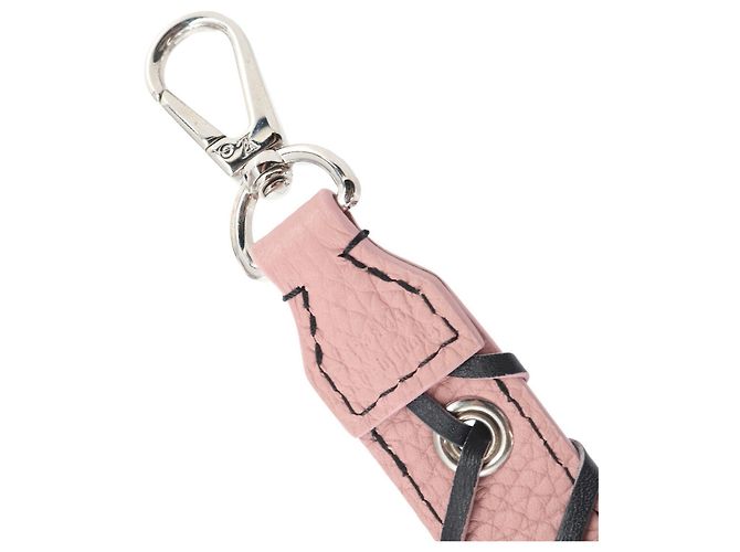 Tracolla in pelle Louis Vuitton Nero Rosa - vista 4
