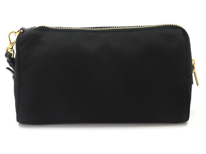 Borsa a mano/Pochette in nylon nero Prada - vista 2